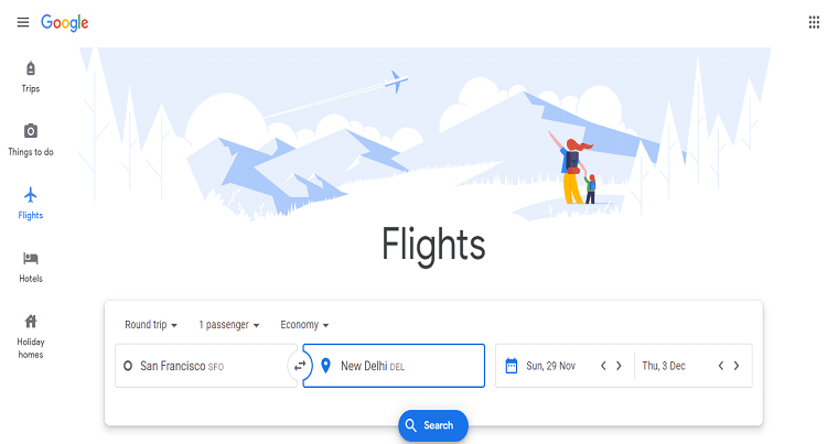 google flights official link