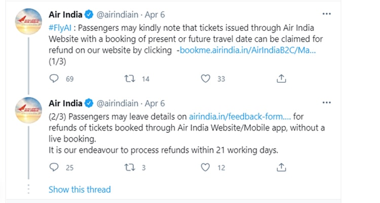 Air India Refunds