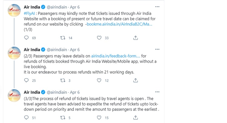 Refund of Travel Agent