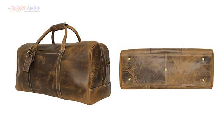 Leather Duffel Bags for Men - Airplane Underseat Carry on Luggage by RusticTown