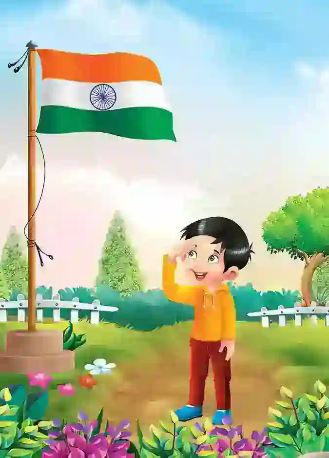 Cartoon Images Of Indian Flag