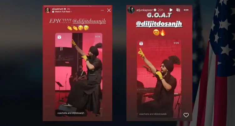 Diljit as the G.O.A.T on his Instagram story