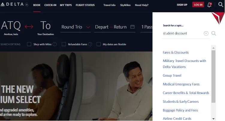 Does Delta have student discounts?
