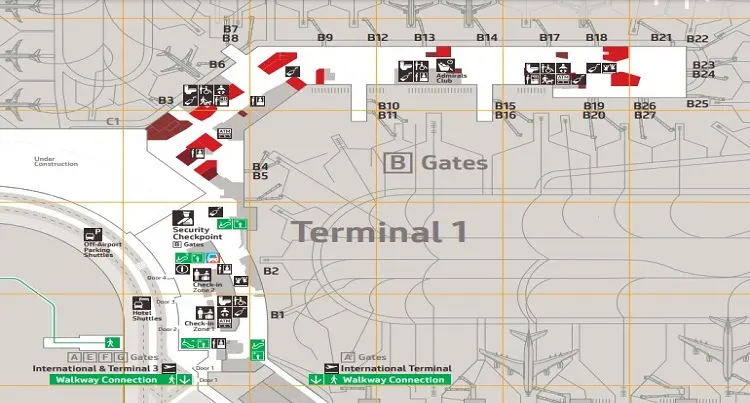 San Francisco Airport Terminal 1 Map full image